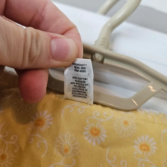 Pink K Women XL Yellow Pearl Snap Front House Dress Duster Nightgown Daisy Lace - Picture 4 of 6